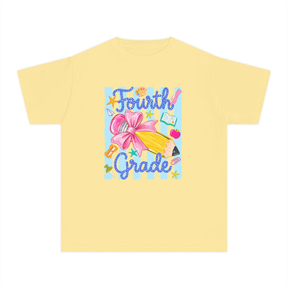 Fourth Grade Youth T‑Shirt — Cute School Supplies Back to School Tee