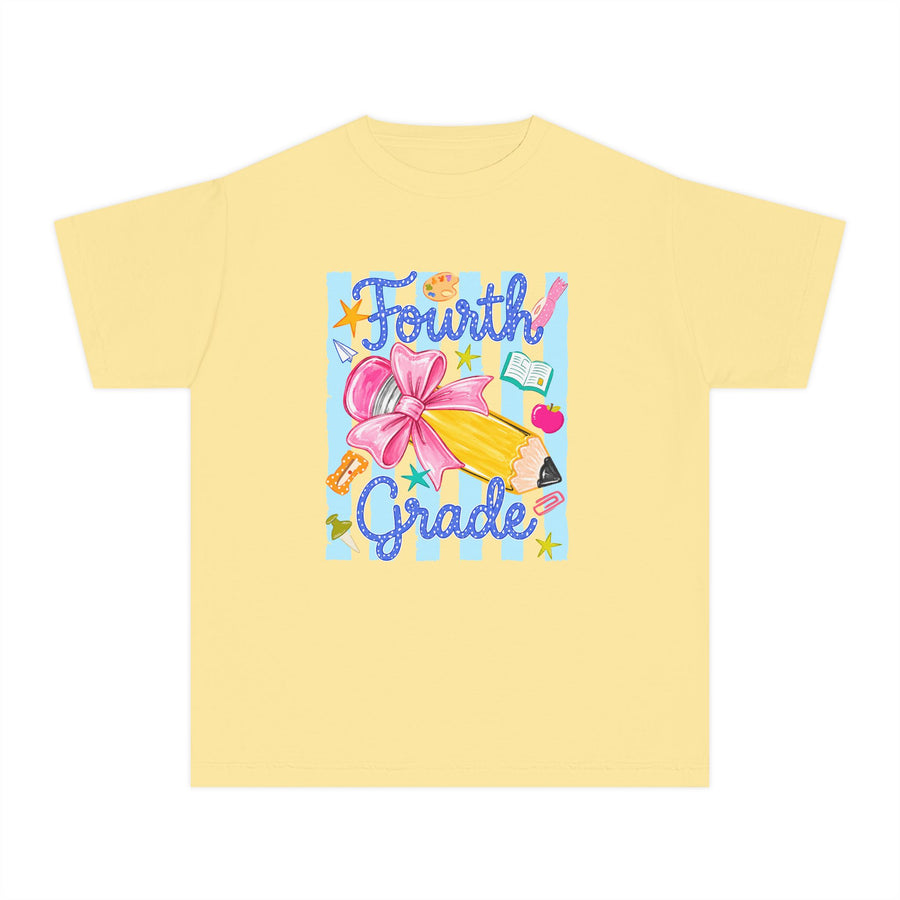 Fourth Grade Youth T‑Shirt — Cute School Supplies Back to School Tee