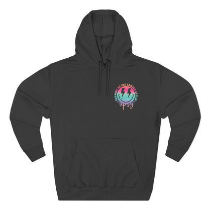 Gettin' Tipsy Camper Hoodie — Retro Pastel Camping Graphic Fleece