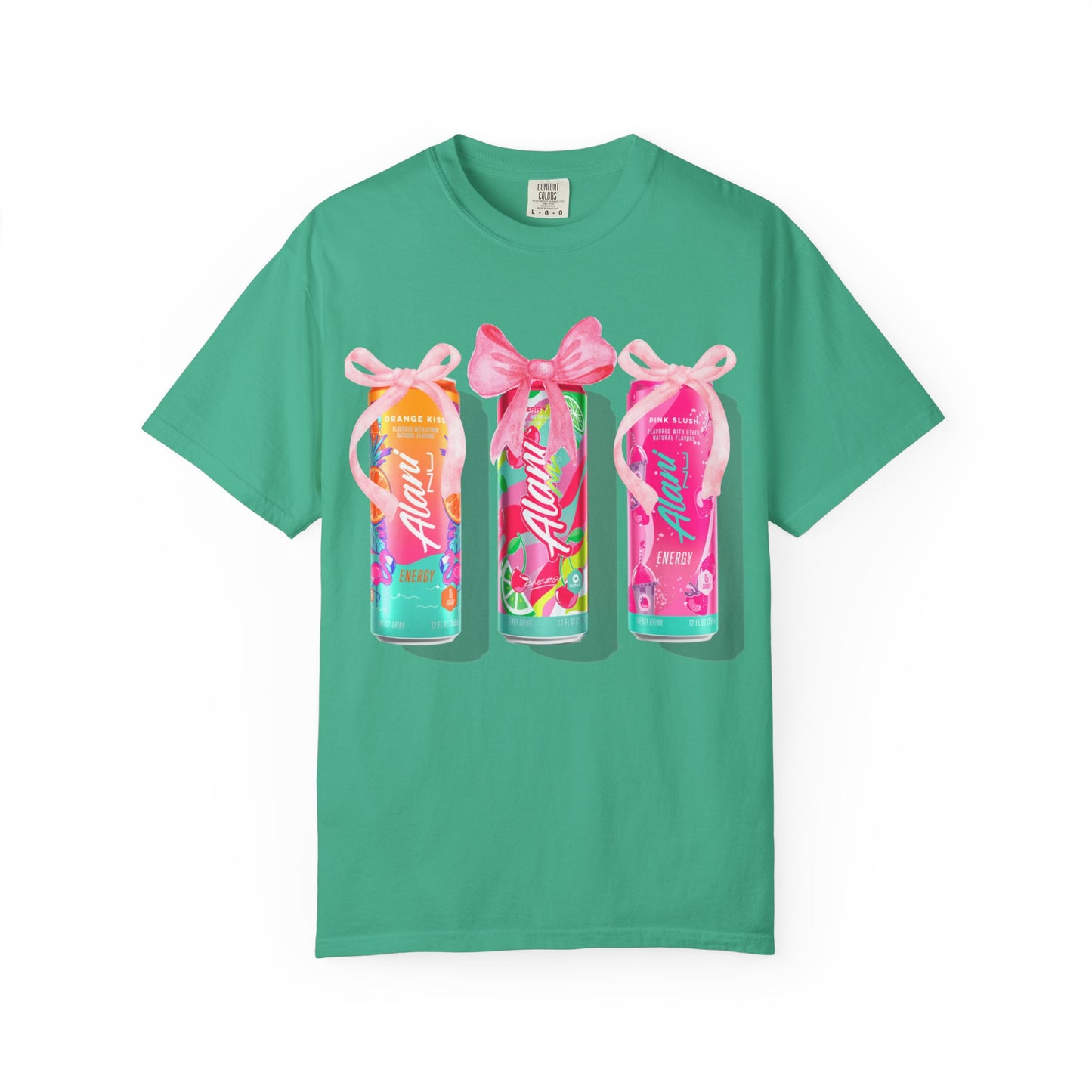Aloha Soda Trio T-Shirt — Tropical Pink Beverage Graphic Tee