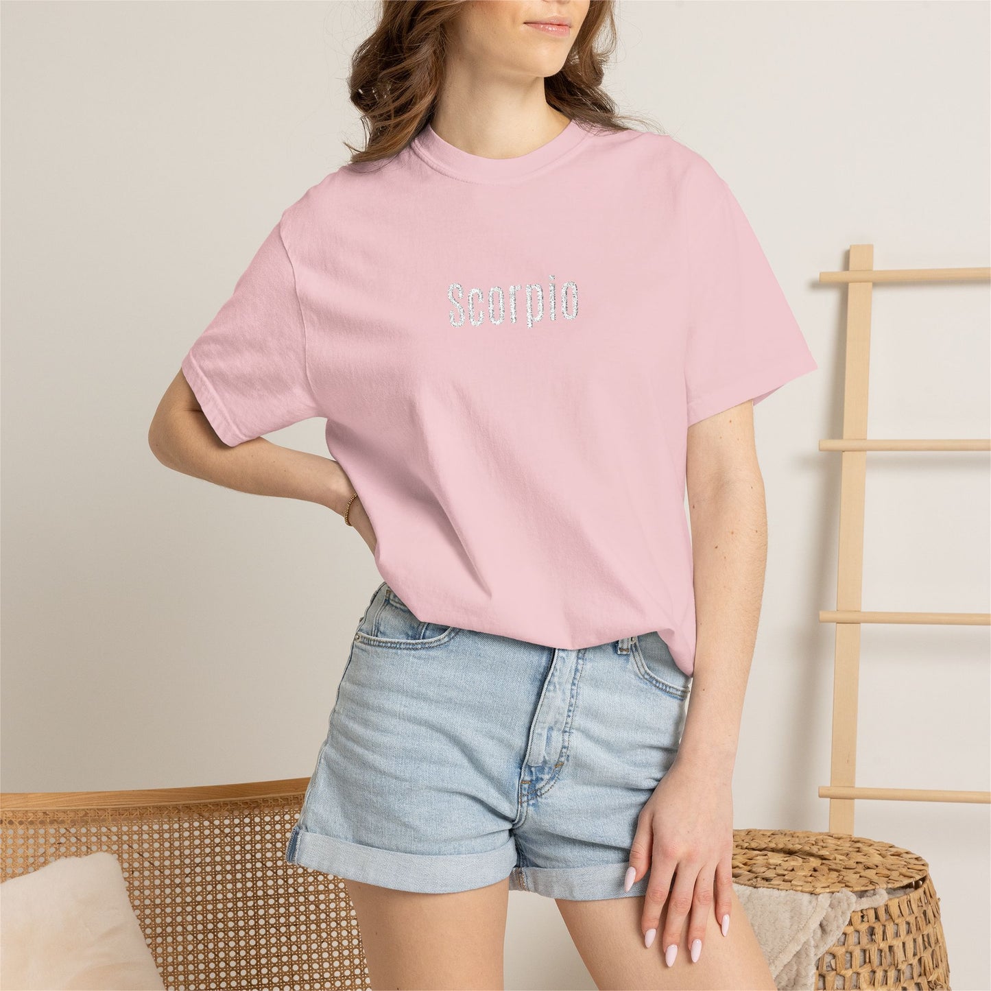Scorpio Embroidered Script T-Shirt