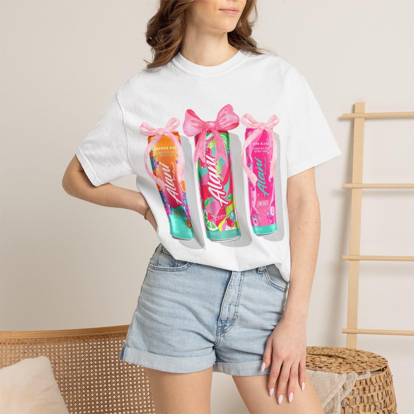 Aloha Soda Trio T-Shirt — Tropical Pink Beverage Graphic Tee