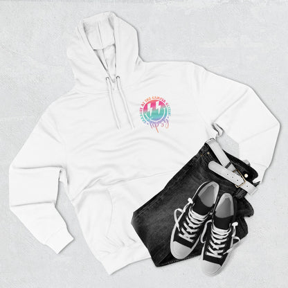 Gettin' Tipsy Camper Hoodie — Retro Pastel Camping Graphic Fleece