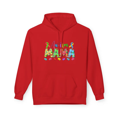 Autism Mama Hoodie — Colorful Puzzle-Print Mom Sweatshirt