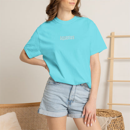 Aquarius Embroidered' Graphic T-Shirt