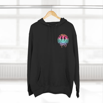 Gettin' Tipsy Camper Hoodie — Retro Pastel Camping Graphic Fleece