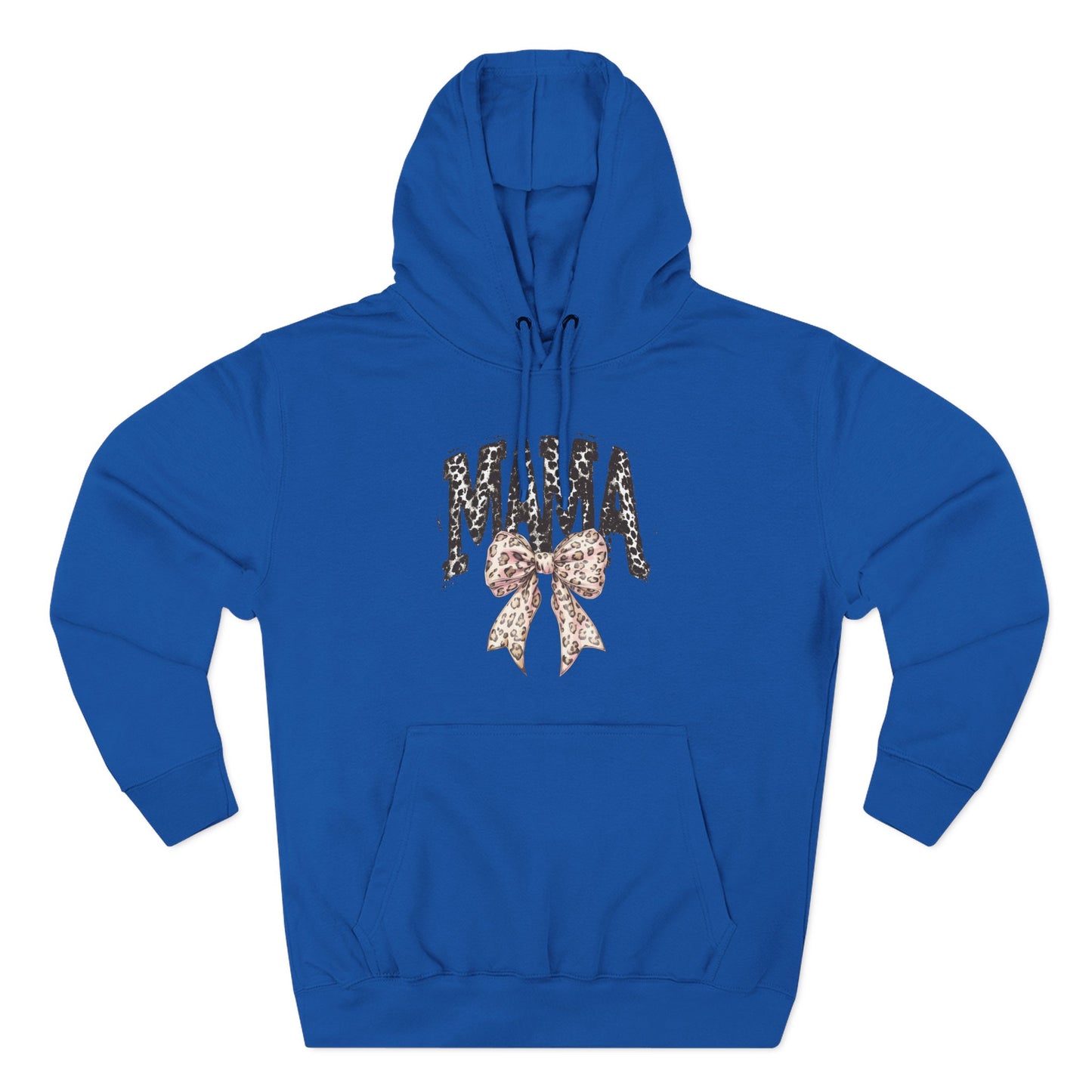 Mama Leopard Bow Hoodie — Mama Graphic Pullover for New Moms & Mother’s Day Gift