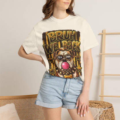 Bruh We Back Bulldog Graphic Tee — Teacher Bubblegum Bulldog T-Shirt