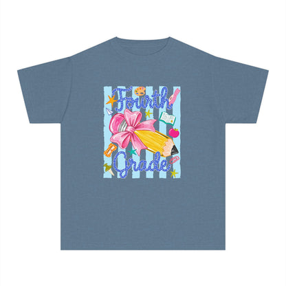 Fourth Grade Youth T‑Shirt — Cute School Supplies Back to School Tee