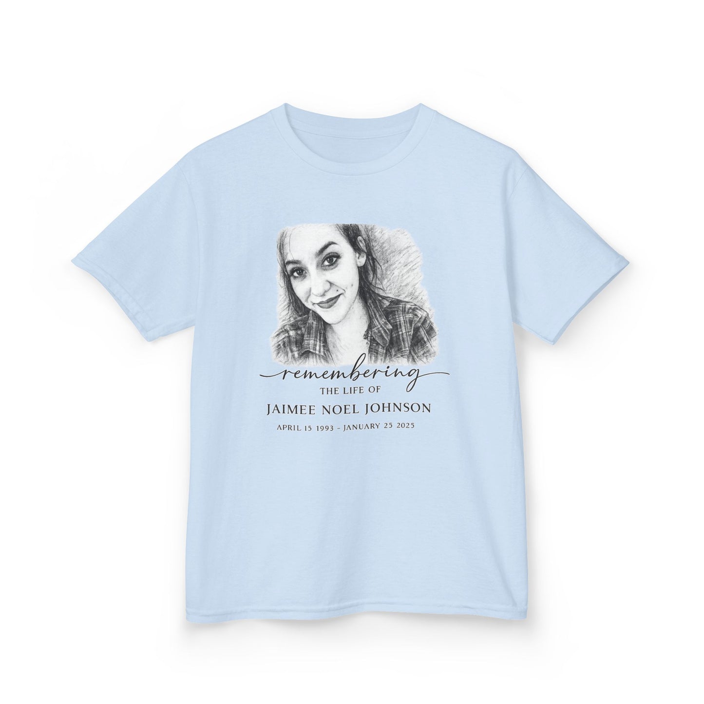 Memorial Kids Tee — "Remembering" Personalized Photo Tribute