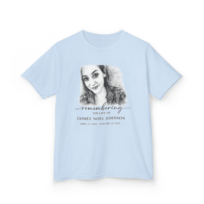 Memorial Kids Tee — "Remembering" Personalized Photo Tribute