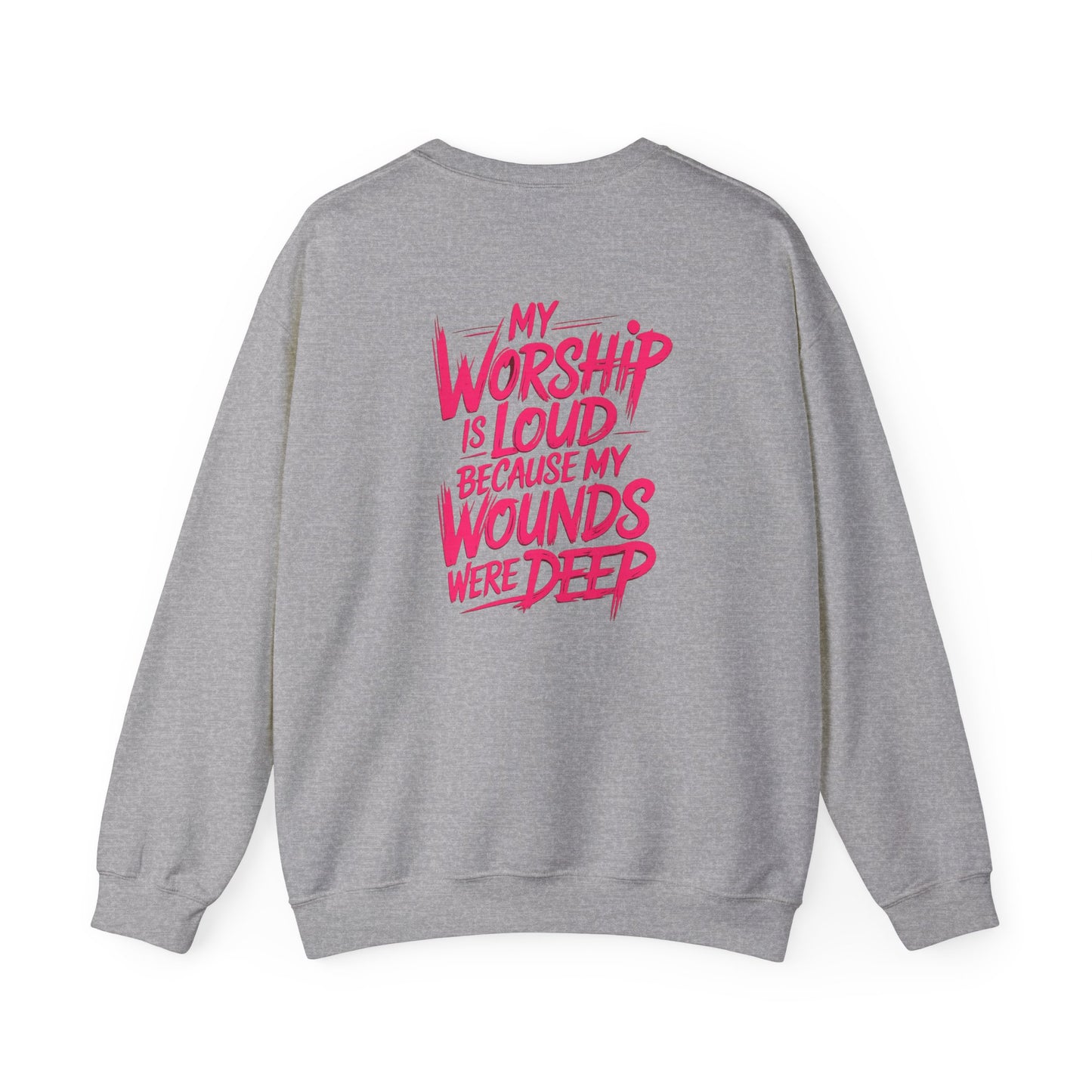 Worship Is Loud Crewneck Sweatshirt — Christian Faith Graphic