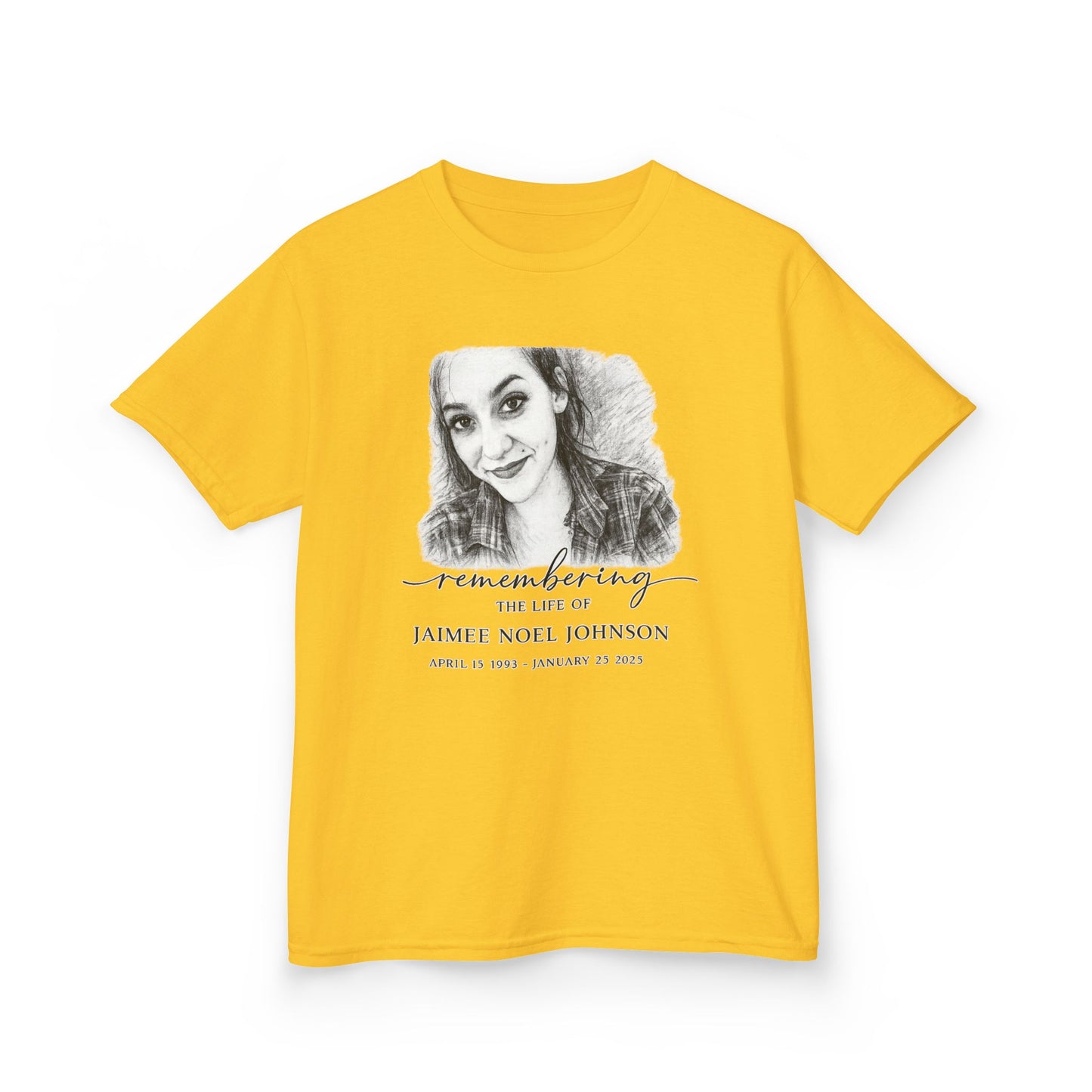 Memorial Kids Tee — "Remembering" Personalized Photo Tribute