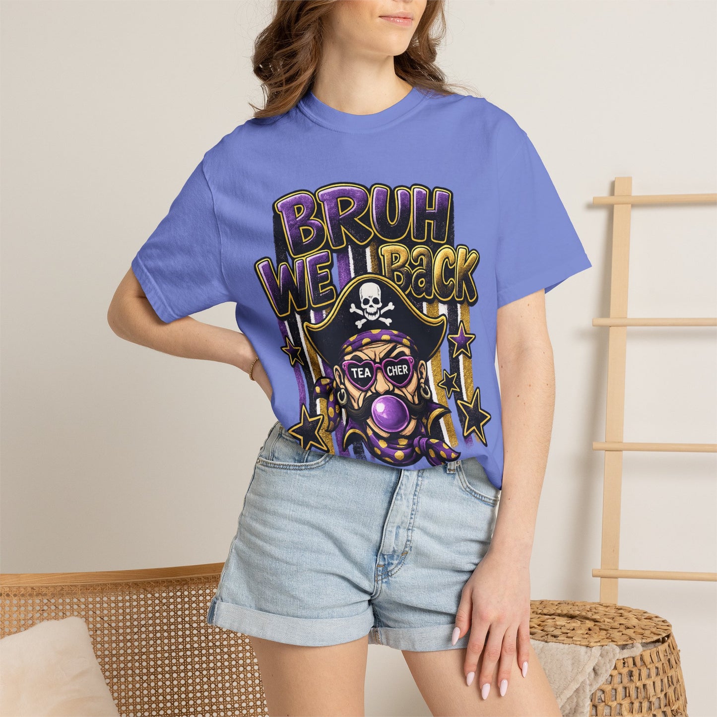 Bruh We Back Pirate Graphic Tshirt