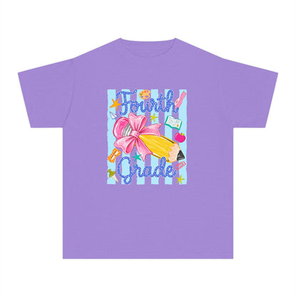 Fourth Grade Youth T‑Shirt — Cute School Supplies Back to School Tee