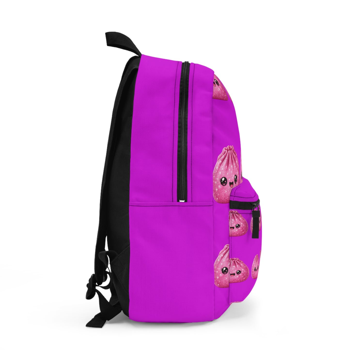 Pink Dumpling Backpack — Cute Emoji School Bag