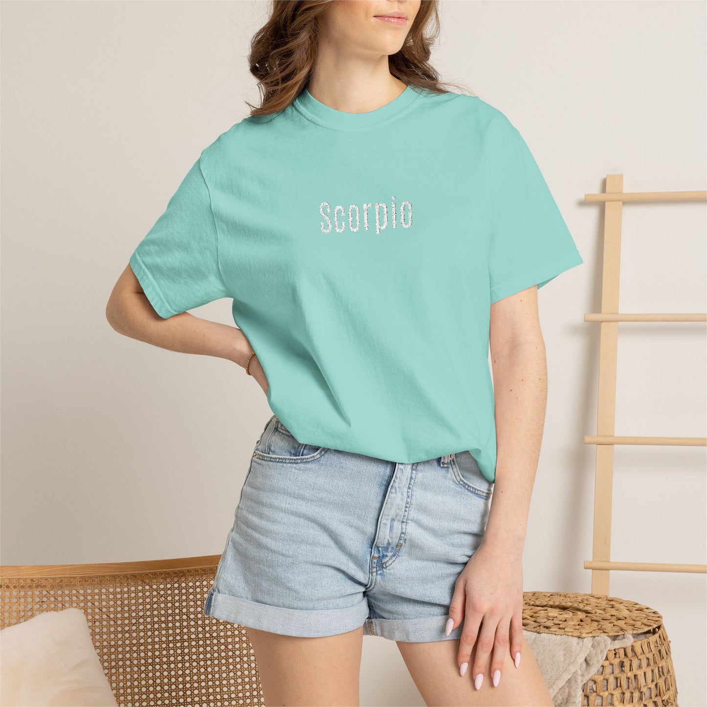 Scorpio Embroidered Script T-Shirt