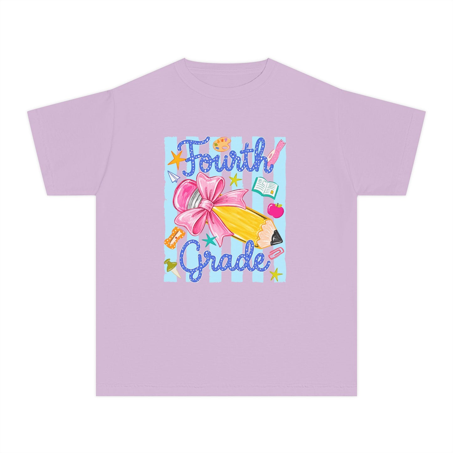 Fourth Grade Youth T‑Shirt — Cute School Supplies Back to School Tee