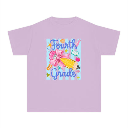 Fourth Grade Youth T‑Shirt — Cute School Supplies Back to School Tee