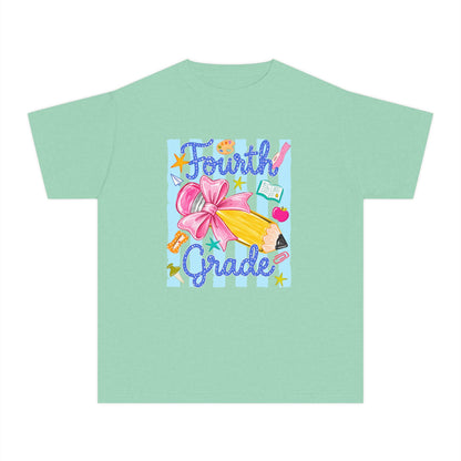 Fourth Grade Youth T‑Shirt — Cute School Supplies Back to School Tee