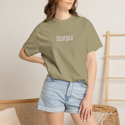 Scorpio Embroidered Script T-Shirt