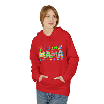 Autism Mama Hoodie — Colorful Puzzle-Print Mom Sweatshirt