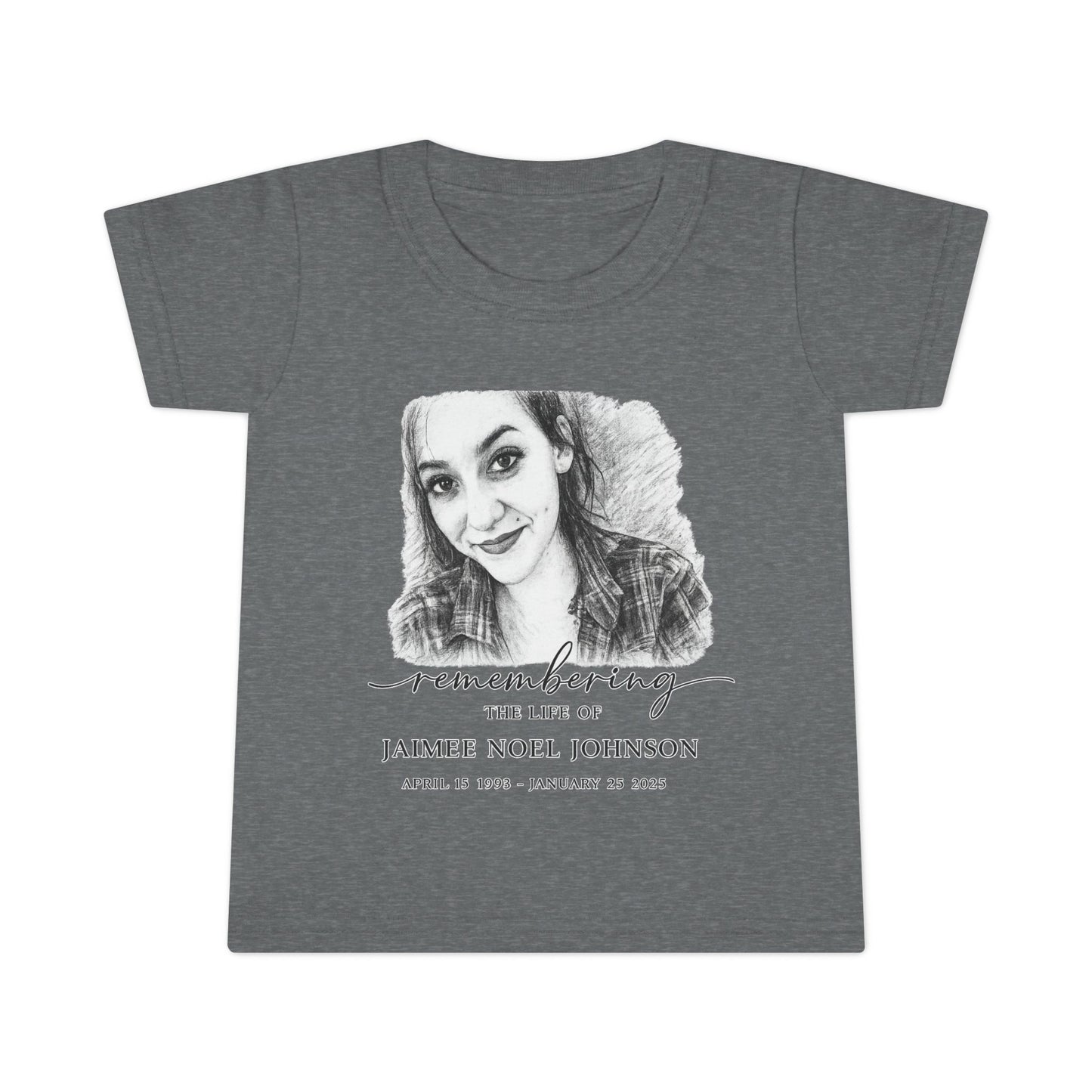Toddler T-Shirt — Memorial Photo Tribute Tee (Custom Photo & Name)