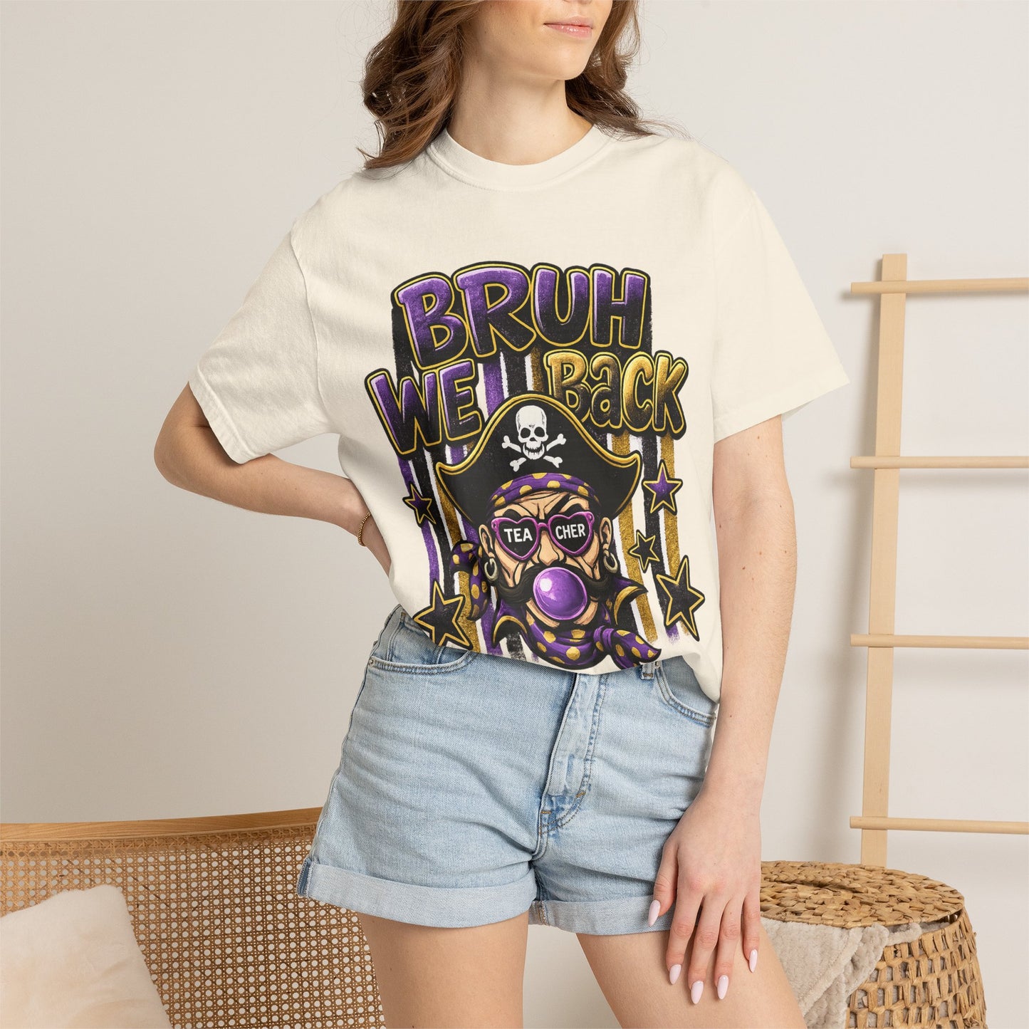 Bruh We Back Pirate Graphic Tshirt