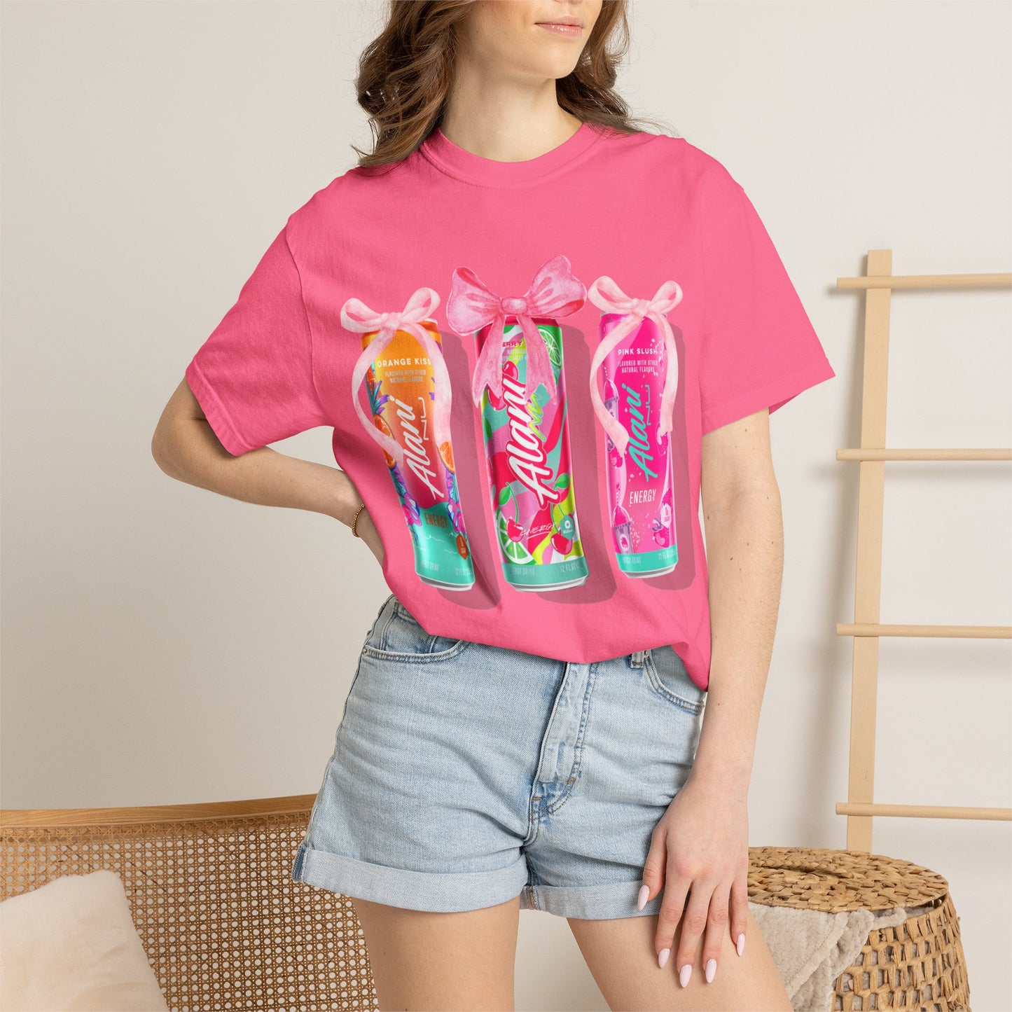 Aloha Soda Trio T-Shirt — Tropical Pink Beverage Graphic Tee