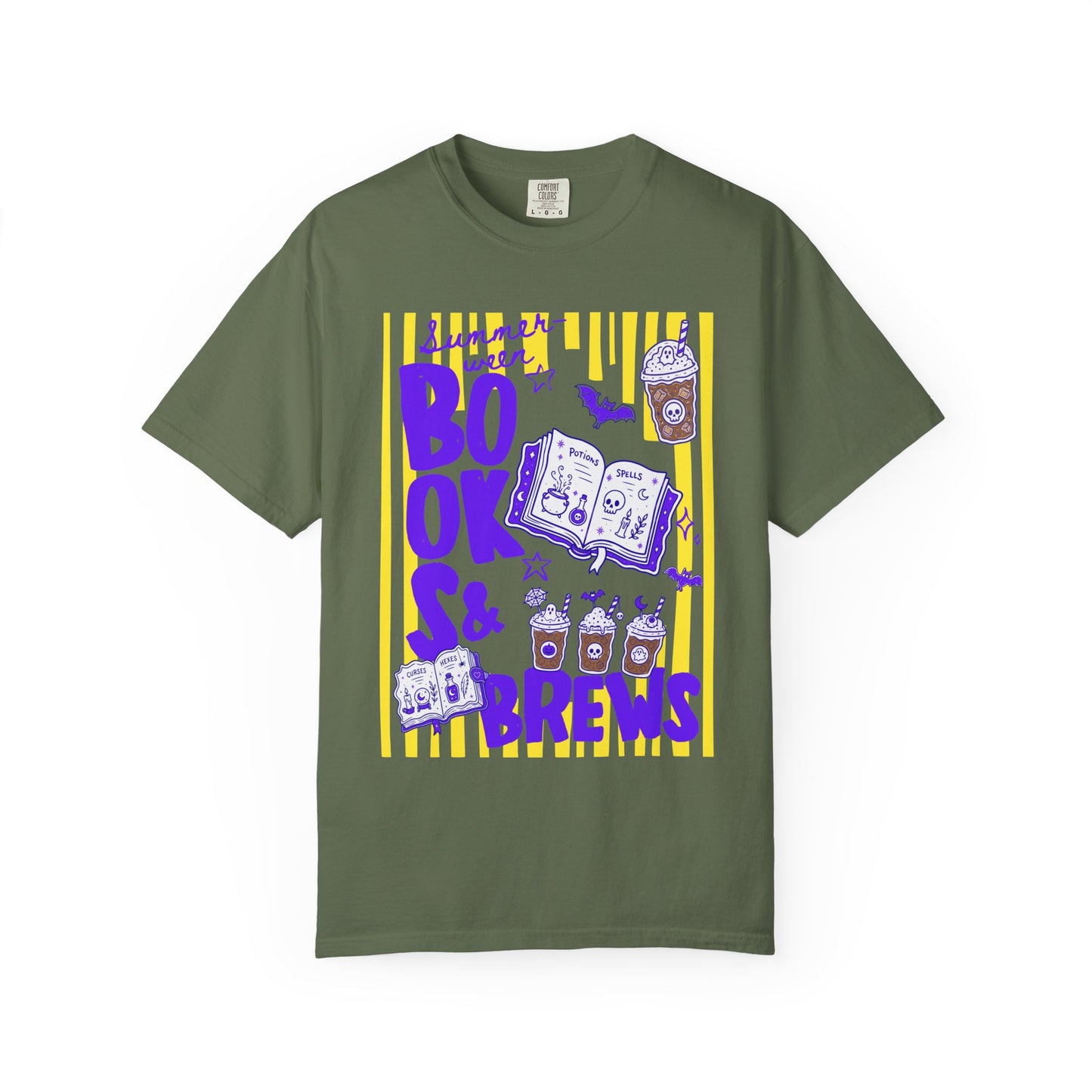 Books & Brews T-Shirt — Coffee Lover Reading Graphic Tee