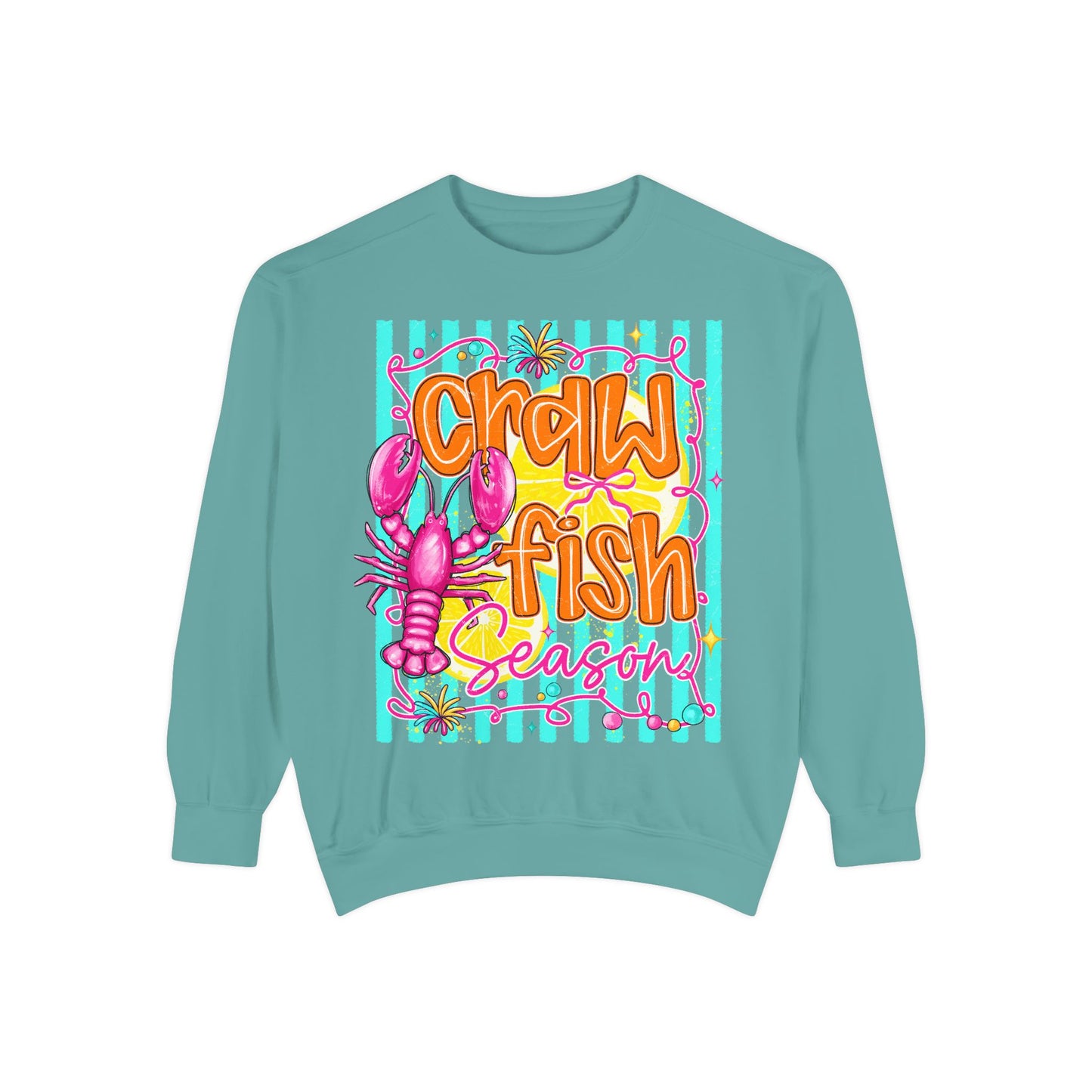Crawfish Season Sweatshirt — Coastal Cajun Seafood Lover Pullover