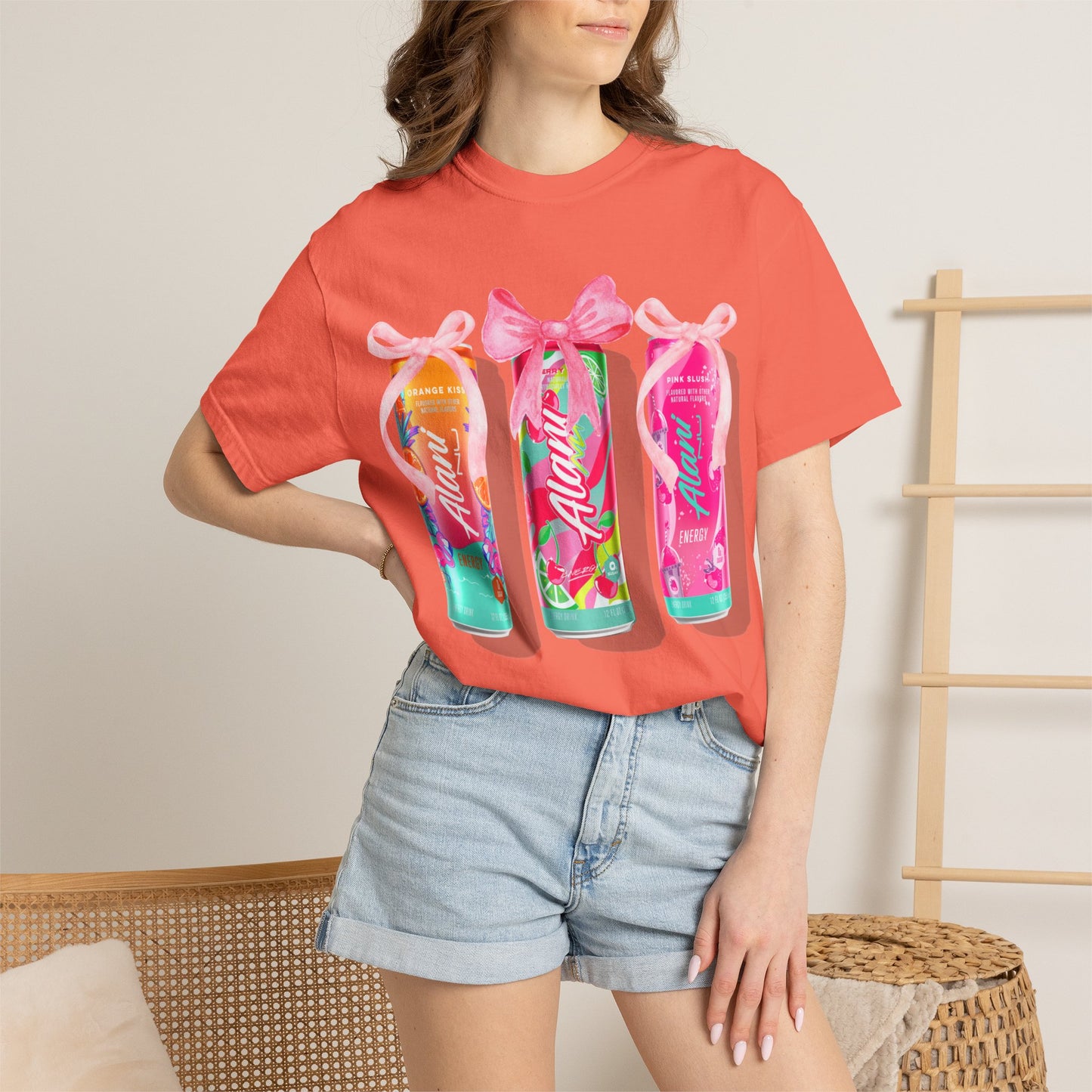 Aloha Soda Trio T-Shirt — Tropical Pink Beverage Graphic Tee
