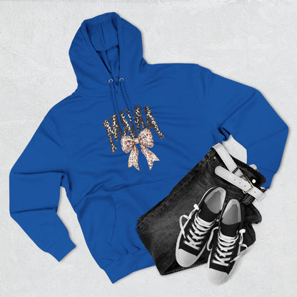 Mama Leopard Bow Hoodie — Mama Graphic Pullover for New Moms & Mother’s Day Gift
