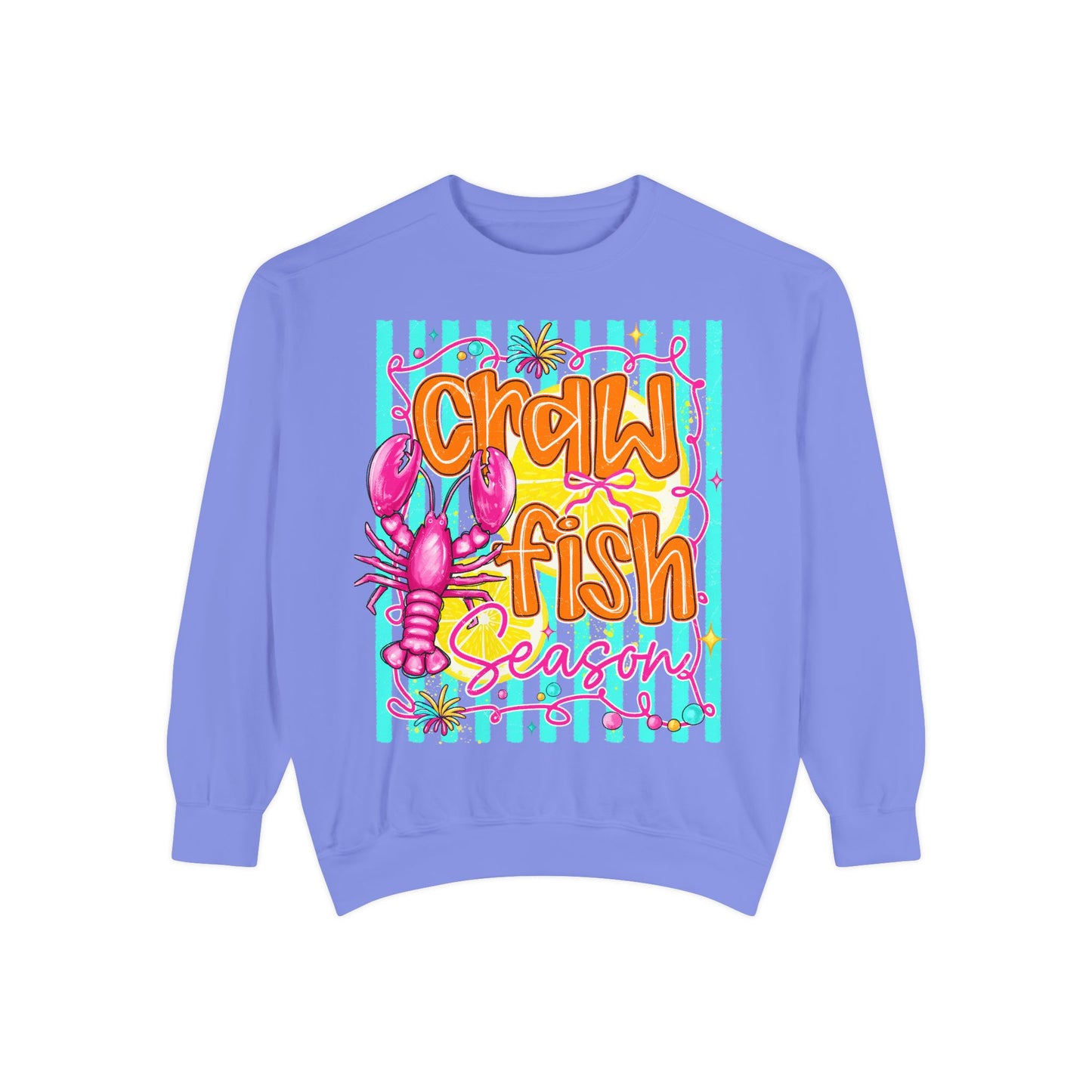 Crawfish Season Sweatshirt — Coastal Cajun Seafood Lover Pullover