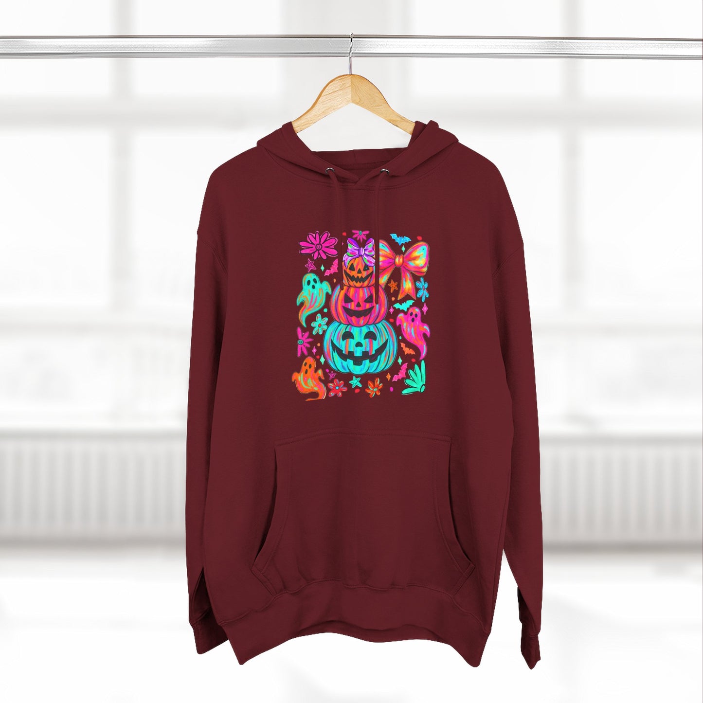 Colorful Pumpkin Hoodie — Cute Halloween Graphic Pullover