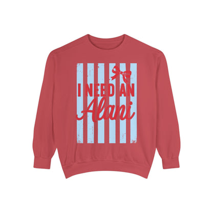 I Need An Alani Sweatshirt - Cute Striped Graphic Crewneck